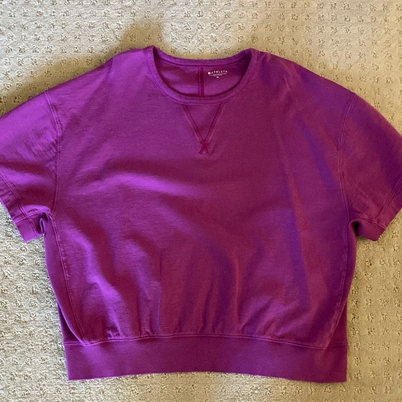 Athleta cropped sweatshirt top - Picture 1 of 5